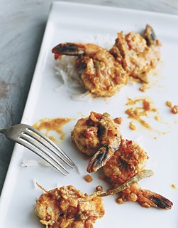 Goan shrimp in roasted-coconut sauce