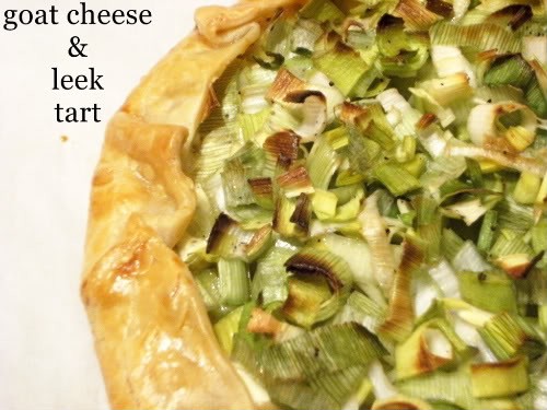 Goat cheese & leek tart