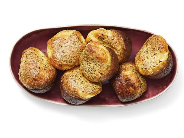 Goat cheese and chive popovers 