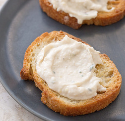 Goat cheese and lemon white bean dip