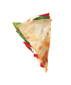 Goat cheese and red pepper quesadillas