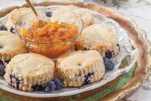 Goat cheese, blueberry & herbes de Provence scones