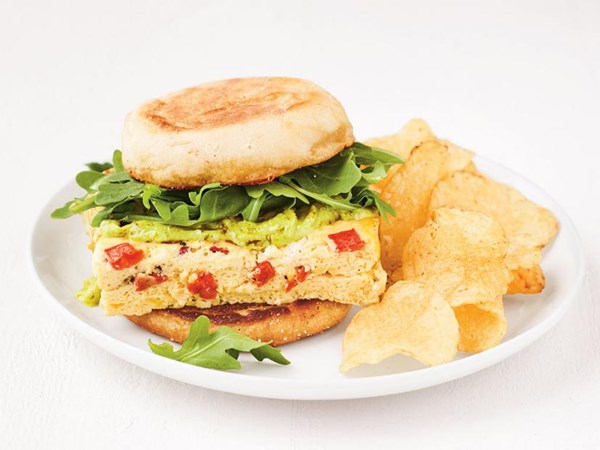 Goat cheese frittata sandwiches 