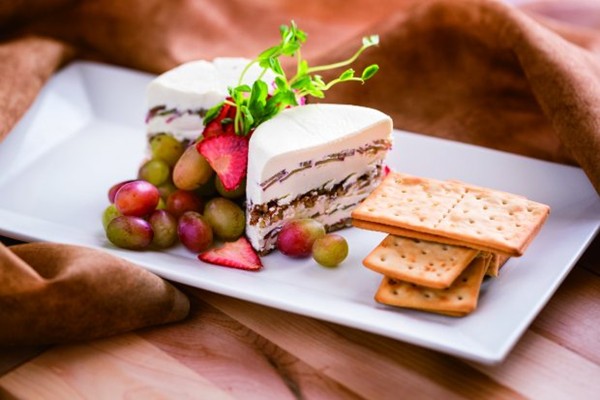 Goat cheese, grape and walnut spread