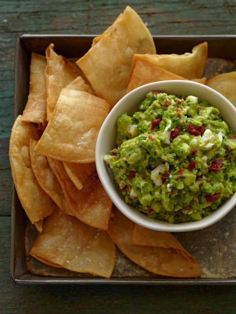Goat cheese guacamole