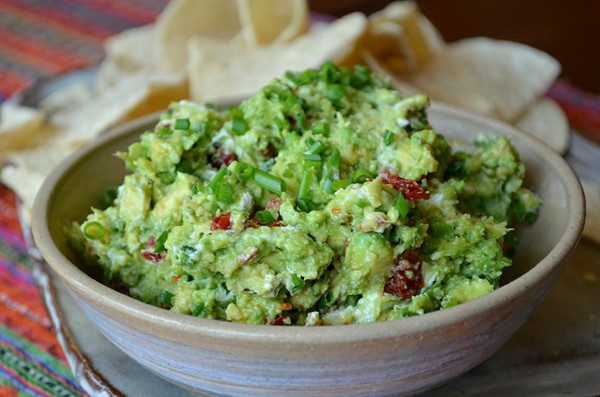 Goat cheese guacamole