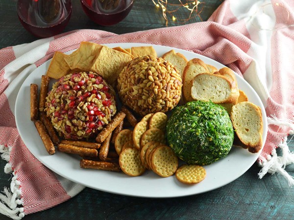 Goat cheese, lemon, and herb cheese balls