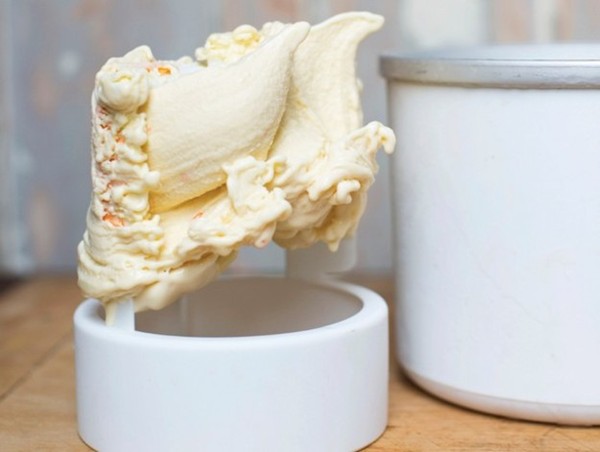 Goat cheese nasturtium ice cream