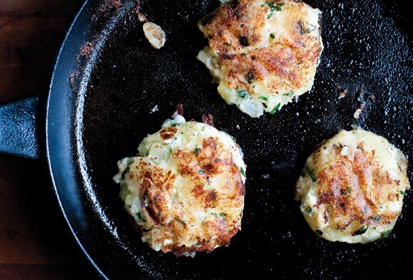 Goat cheese potato cakes