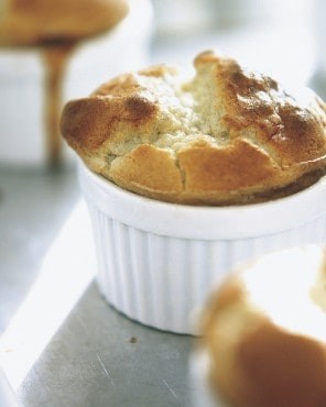 Goat cheese souffles