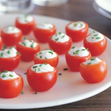 Goat cheese-stuffed tomatoes