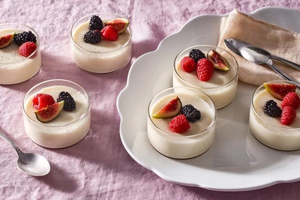 Goat milk panna cotta