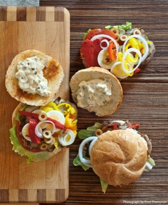 "Goat" sandwich (Chivito Uruguayo)