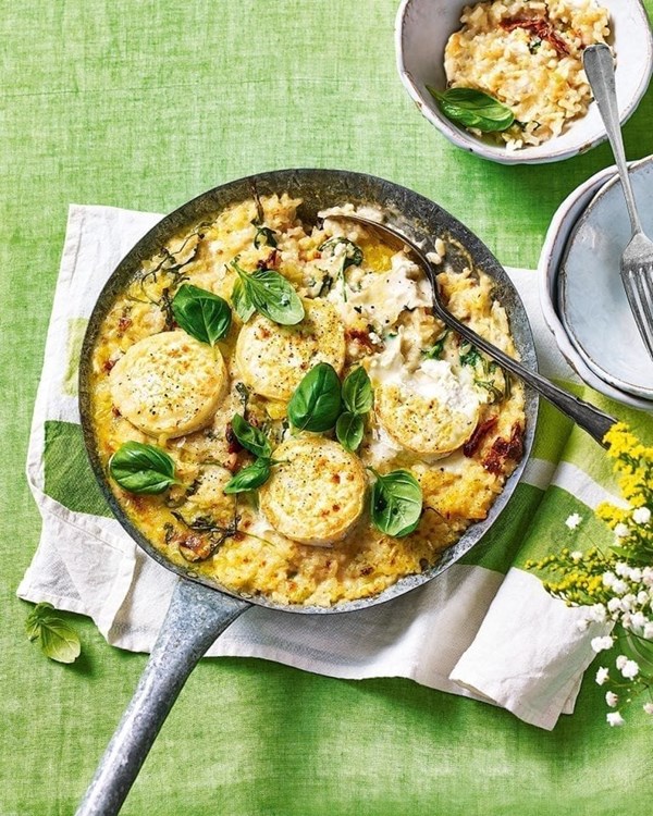 Goat's cheese & sun-dried tomato risotto