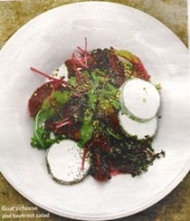 Goat's cheese and beetroot salad with toasted hemp and poppy seeds