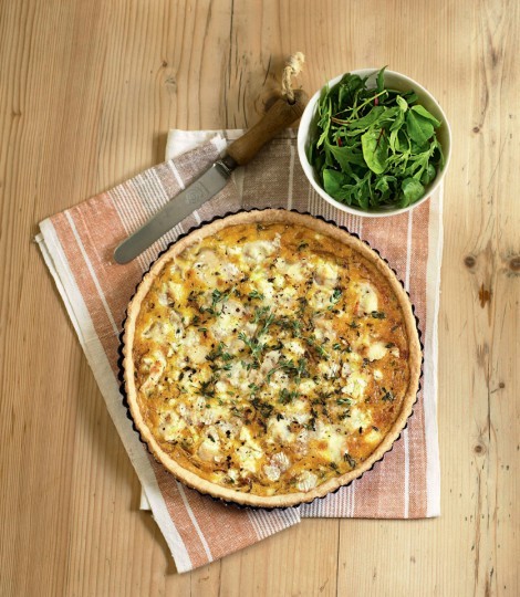 Goat's cheese and onion tart