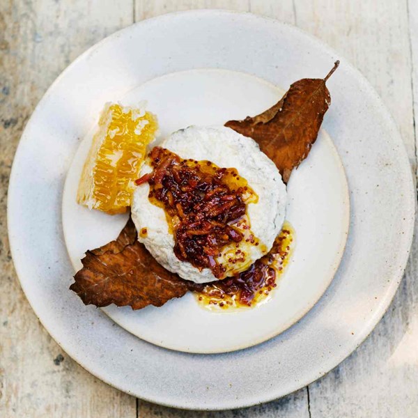 Goat’s cheese, bacon and honey