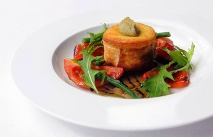 Goat's cheese crotin with marinated chargrilled vegetables