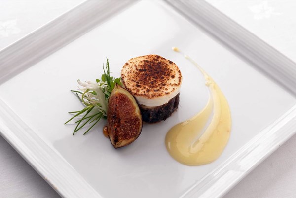 Goat's cheese, fig & onion tart [Marcello Tully]