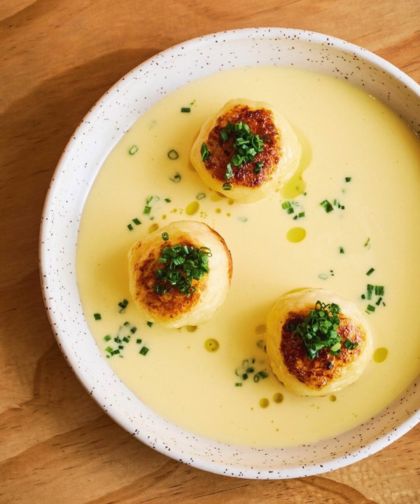 Goat's cheese gnudi with beurre blanc [Hayden Phiskie]