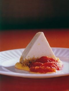 Goat's curd and blood orange cream