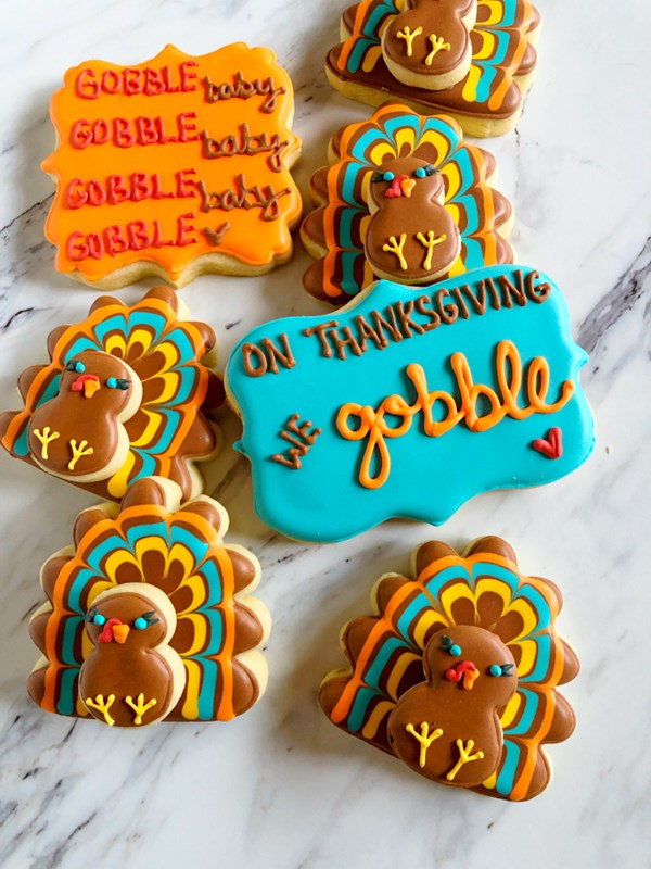 Gobble turkey cookies