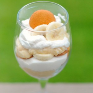 Goblets of banana pudding