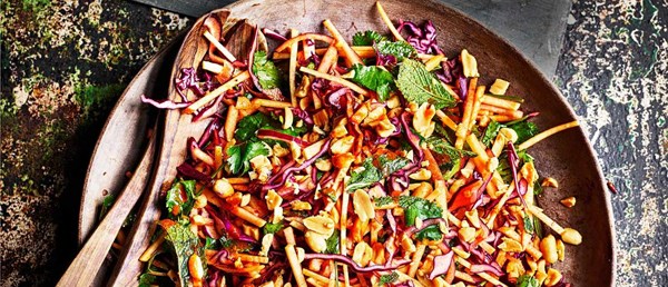 Gochujang cabbage, coriander and apple salad