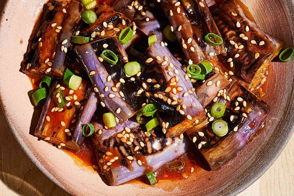 Gochujang-marinated eggplant