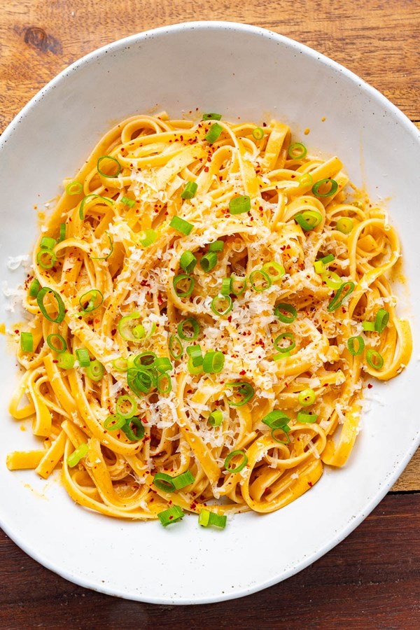 Gochujang pasta Alfredo