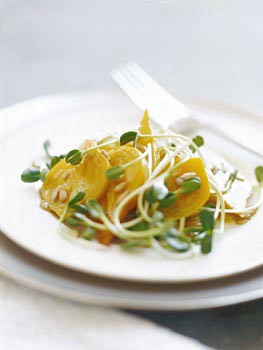 Golden beet and sunflower salad