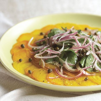 Golden beet carpaccio