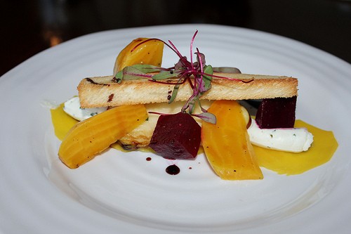 Golden beet salad