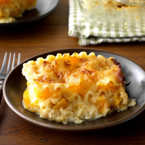 Golden butternut squash lasagna