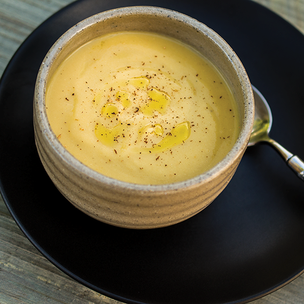 Golden cauliflower soup