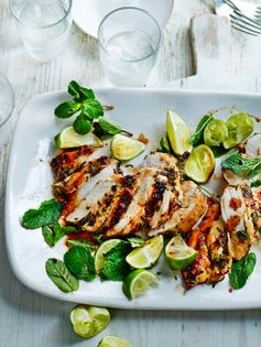 Golden chicken & mint mojito