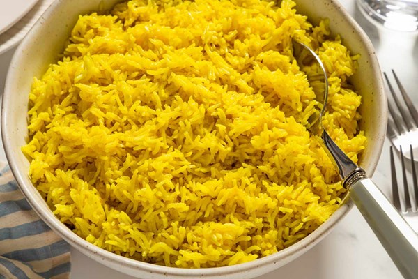 Golden coconut rice