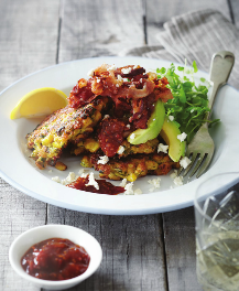 Golden corn fritters