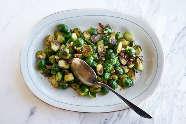 Golden-crusted Brussels sprouts