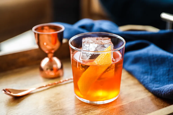 Golden hour cocktail from Basil Hayden's