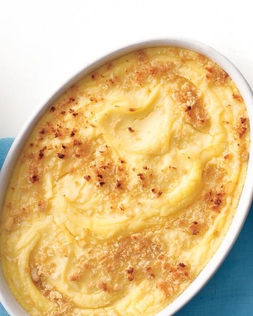 Golden mashed potato gratin