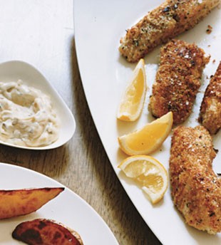 Golden pan-fried fish
