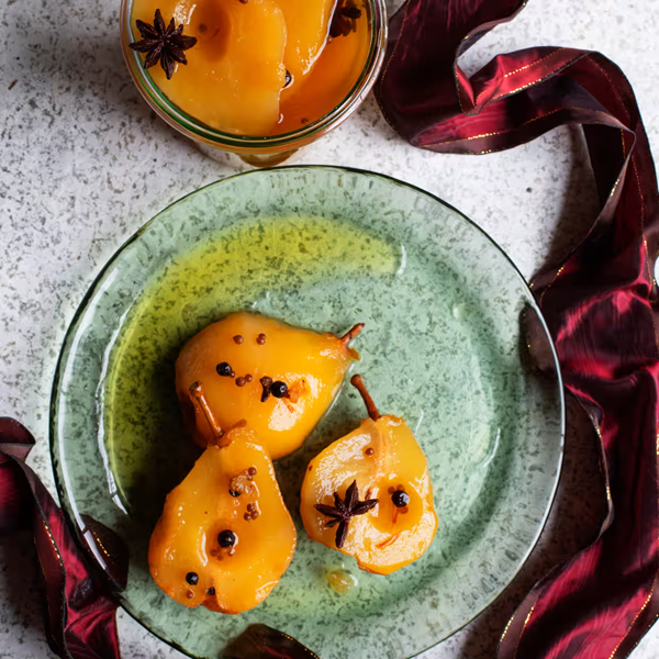 Golden pickled pears