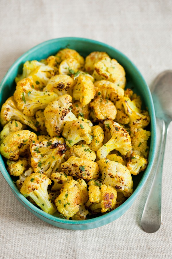 Golden roasted cauliflower