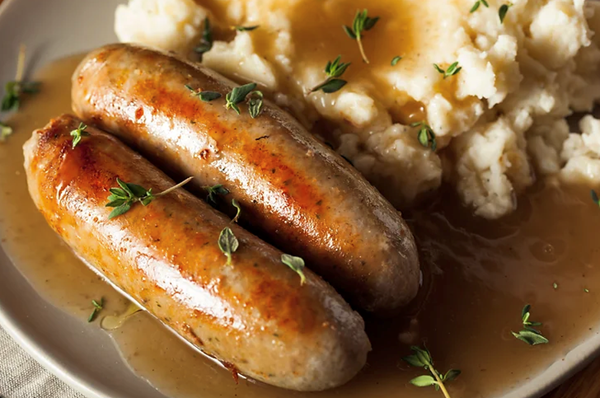 Golden sausages