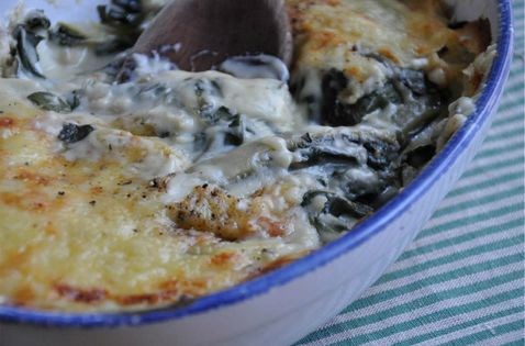 Golden Swiss chard gratin (Gratin de blettes)