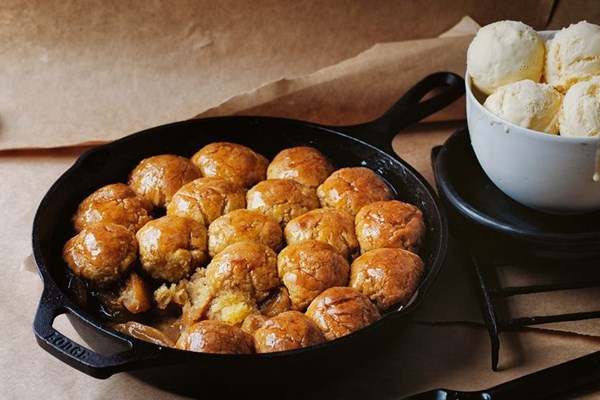 Golden syrup and apple dumpling pie