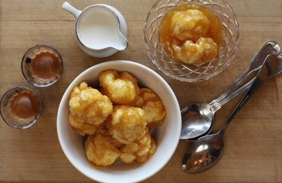 Golden syrup dumplings