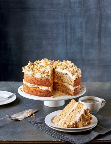 Golden syrup, walnut and coffee cake