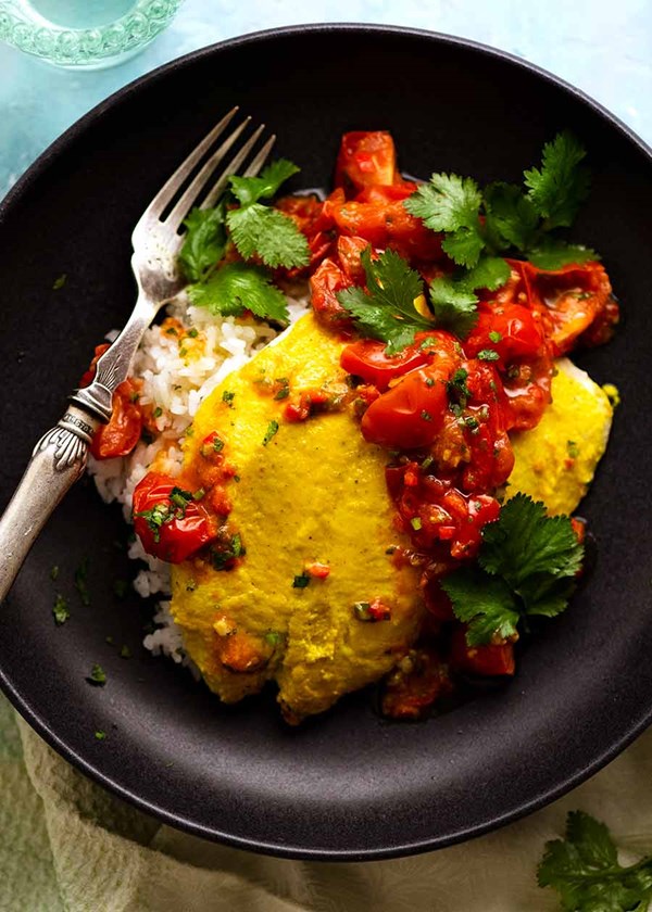 Golden turmeric fish